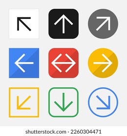 Set of Arrow icons for your web site or mobile app