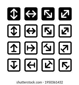 A set of arrow illustration icons with various directions, set of vector flat arrows collection of concept arrows for web design, mobile apps or presentation. vector