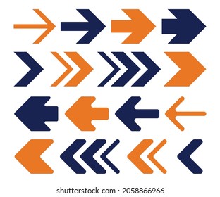 Set of arrow isolated on white background vector