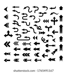 Conjunto de flecha a la izquierda aislado en fondo blanco, icono de flecha a la izquierda, colección vectorial de flecha. Icono de flecha a la izquierda ilustraciones de diseño vectorial