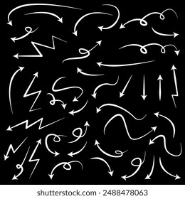 set of arrow line abstract illustration