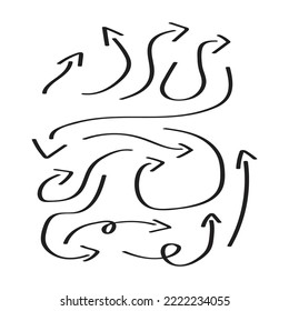Set Arrow line Art Vektor für dekorative