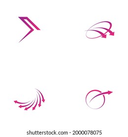 set of arrow logo business illustration design 