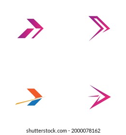 set of arrow logo business illustration design 