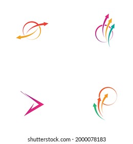 set of arrow logo business illustration design 