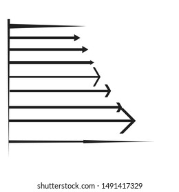 Set of arrow on white background.