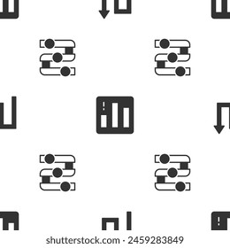 Set Arrow, Pie chart infographic and Graph, chart, diagram on seamless pattern. Vector