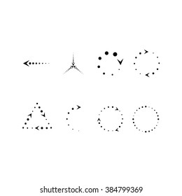 Set of arrow point icon  isolate