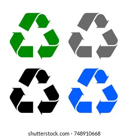 Set of arrow recycle – stock vector