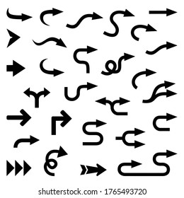 Set of Arrow Right isolated on white background, Arrow set icon, Arrow vector collection. Arrow Right icon vector design illustrations