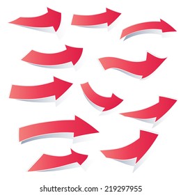 Set of arrow stickers