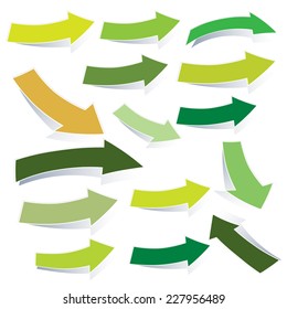 Set of arrow stickers