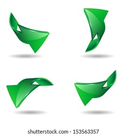 Set of arrow stickers, vector illustration