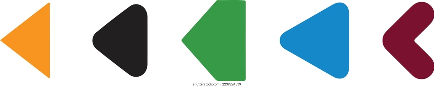 Establecer la dirección del icono de símbolo de flecha. signo de indicación de posición. Ángulo de flecha. Flecha de iconos del equipo. Flechas punteadas.
