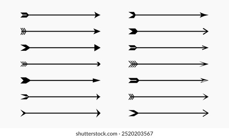 Conjunto de Ilustración vectorial de flecha