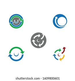 Set Arrow vector illustration icon Logo Template design