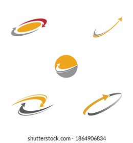 Definir diseño de plantilla de icono de ilustración vectorial de flecha