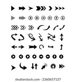 Set of Arrows Arrow Icon Set Useful Arrow Flat Icon Set Web Icons