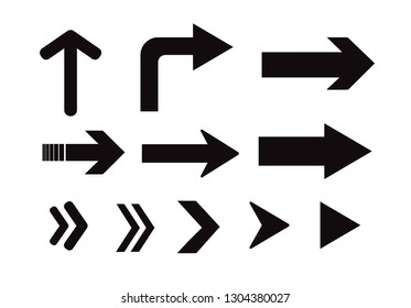 Set of arrows. Arrow icon. Vector illustration. on white background
