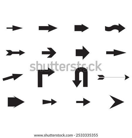 Set of arrows black icons. Circle arrows, rotate arrow, spinning loading symbol. Circular rotation loading elements, redo process. Vector Illustration. nice button curve direction design. EPS format.