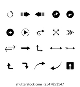 Set of arrows collection in black color 
