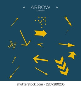 Set of arrows. Arrows colorful set. With elegant style. Symbol set. Arrows Isolated