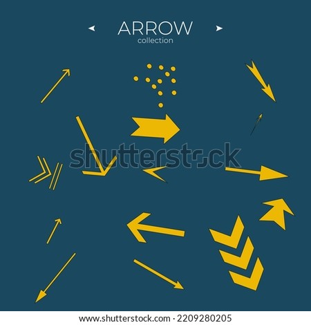 Set of arrows. Arrows colorful set. With elegant style. Symbol set. Arrows Isolated