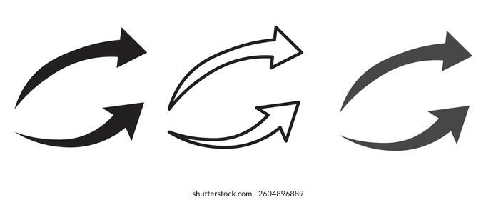 Set of arrows, arrows different. Arrow icon. Vector illustration.
