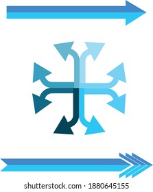 Set of arrows in different directions