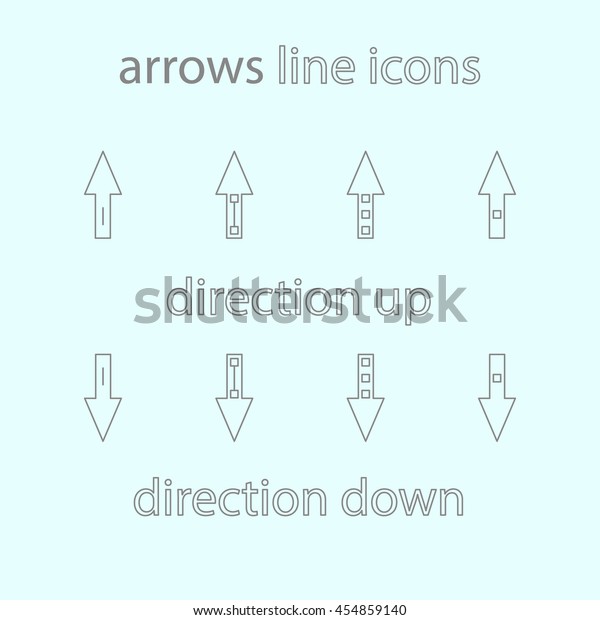 A set of arrows, the direction indicators. Vector\
arrow icons
