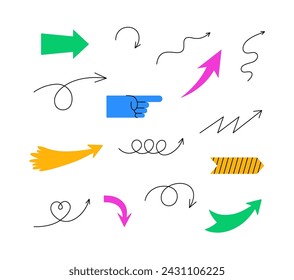 Set of arrows, editable stroke