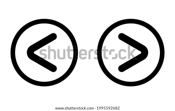 Set Arrows Forward Backward Vector Black Stock Vector (Royalty Free ...