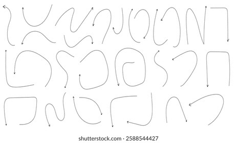 Set arrows handwritten, line art style  ,Hand drawn design elements , Flat Modern design, isolated on white background, illustration vector EPS 10