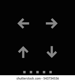 Set of arrows icon.