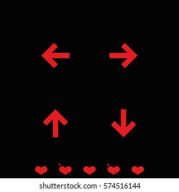 Set of arrows icon.