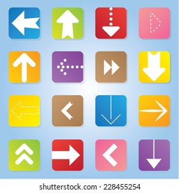set arrows icon colorful
