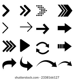  set of arrows icon vector