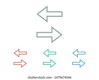 Set Arrows icon, vector illustration EPS10