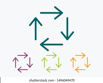 Set Arrows icon, vector illustration EPS10