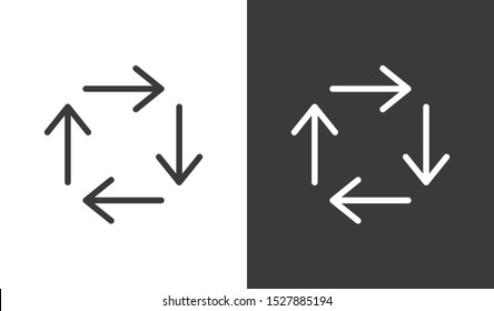 Set Arrows icon, vector illustration EPS10