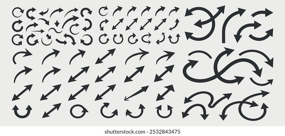 Conjunto de flechas icono Ilustración vectorial