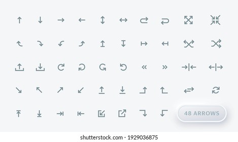 Set arrows icons. Collection different arrows icons. Flat design. Vector illustration