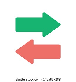Set arrows icons isolated on the white background
