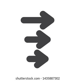 Set arrows icons isolated on the white background