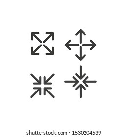 Set Arrows icons on a white background. Vector illustration