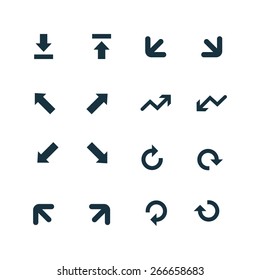 set of Arrows icons on white background