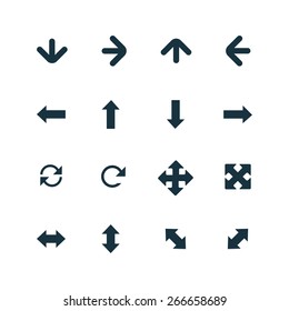 set of Arrows icons on white background