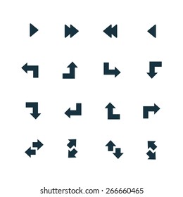 set of Arrows icons on white background
