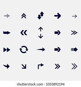 set of arrows icons vector illustration, righ, left, round, circle, loading, repeat, sync