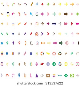 Set of arrows icons. Vector illustration